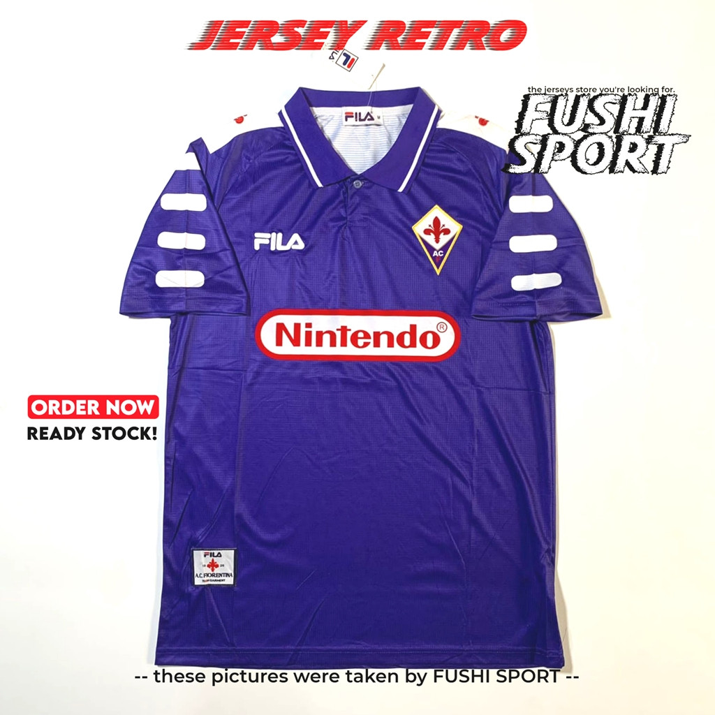 [FLASH SALE] HQ RETRO JERSEY BOLA ACF FIORENTINA HOME 1998/1999 GO HQ IMPORT NOLS04