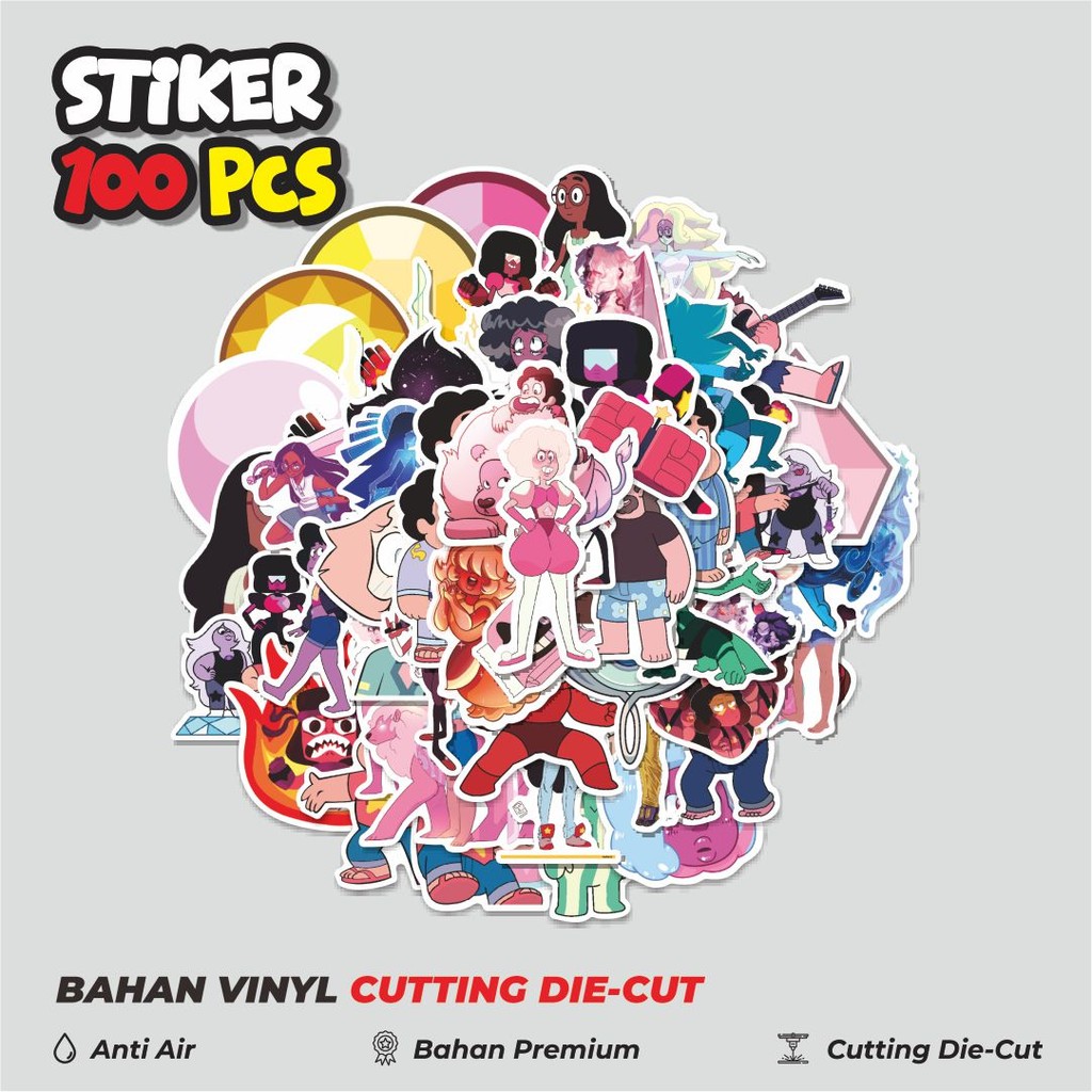 

Terbaru! 50 pcs Stiker Kartun Steven Universe Char Mix 1Dekorasi Lucu Kreatif untuk Notebook, Skateboard, HP