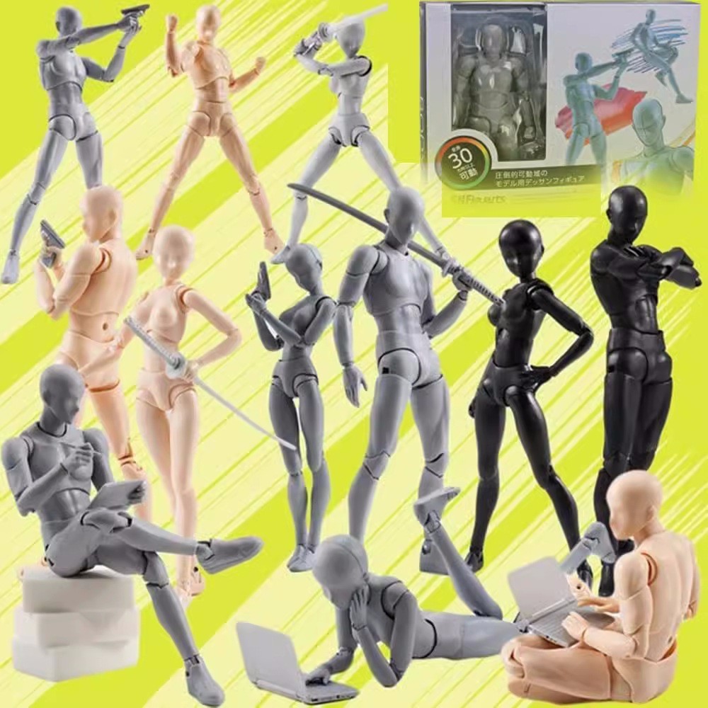 Figuarts Body Kun / Chan DX Set - Action Figure Mannequin Model, Poseable Figure, Doll, Ornament for