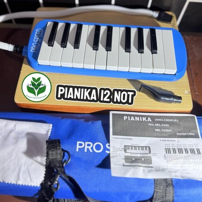 Pianika 12 Not bonus Tas dan Selang Peniup / PIANIKA 12 TOMBOL / PIANIKA BASURI / PIANIKA TELOLET pi