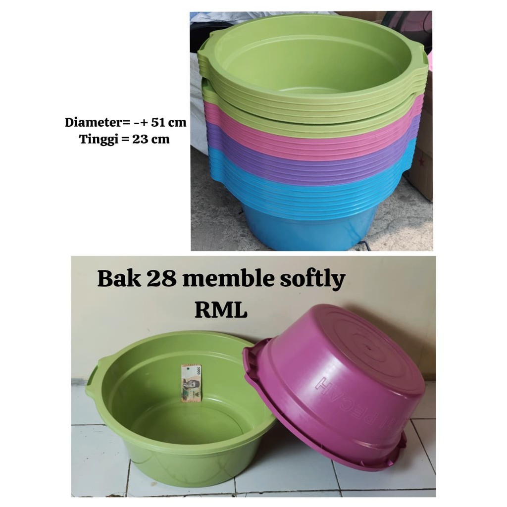 BAK 28 MEMBLE SOFTLY RML / Waskom Memble 28 / Bak Mandi Plastik / Ember Jumbo