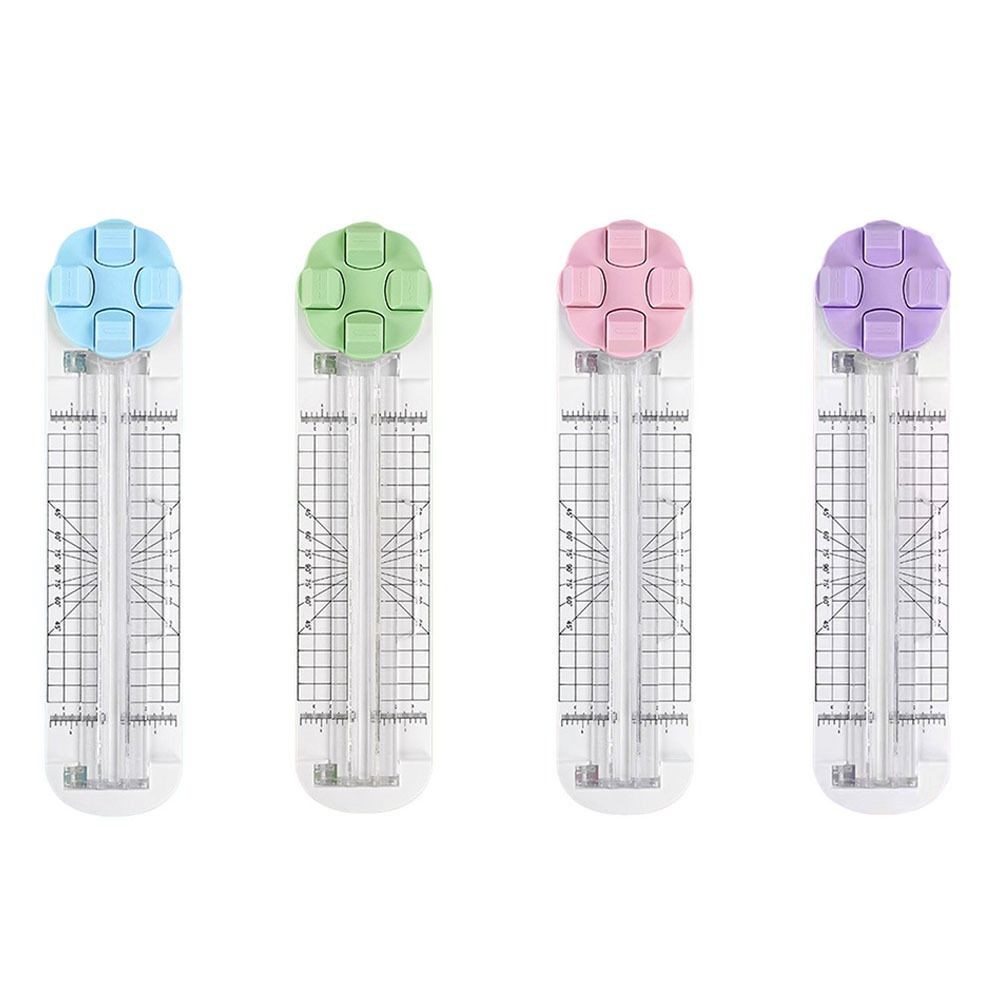 

Portable 4-In-1 Paper Cutter 360° Rotary Press-Type Paper Trimmer Manual Creasing Machine School Office Supplies