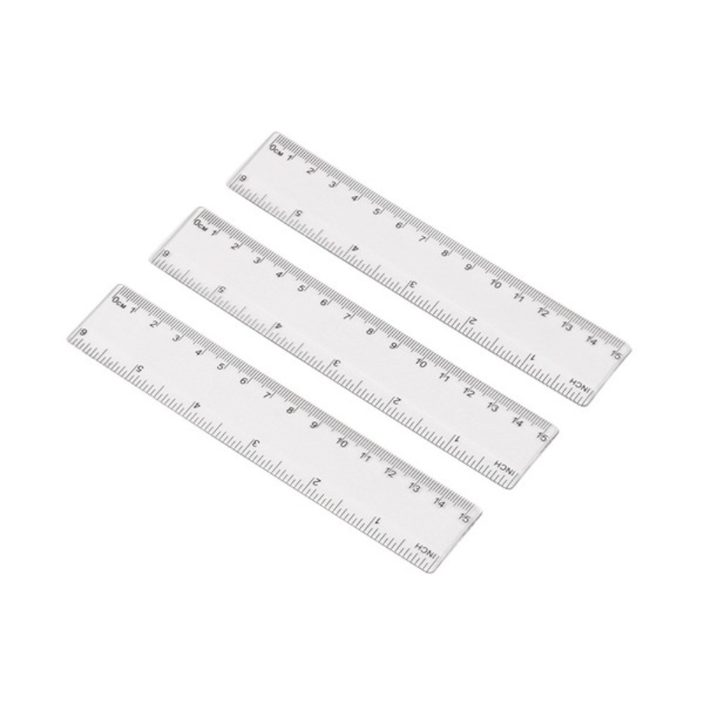 

STONEGO Transparent Straight Ruler Plastic Drawing Rulers for Student School Office Stonego Supplies Stationery