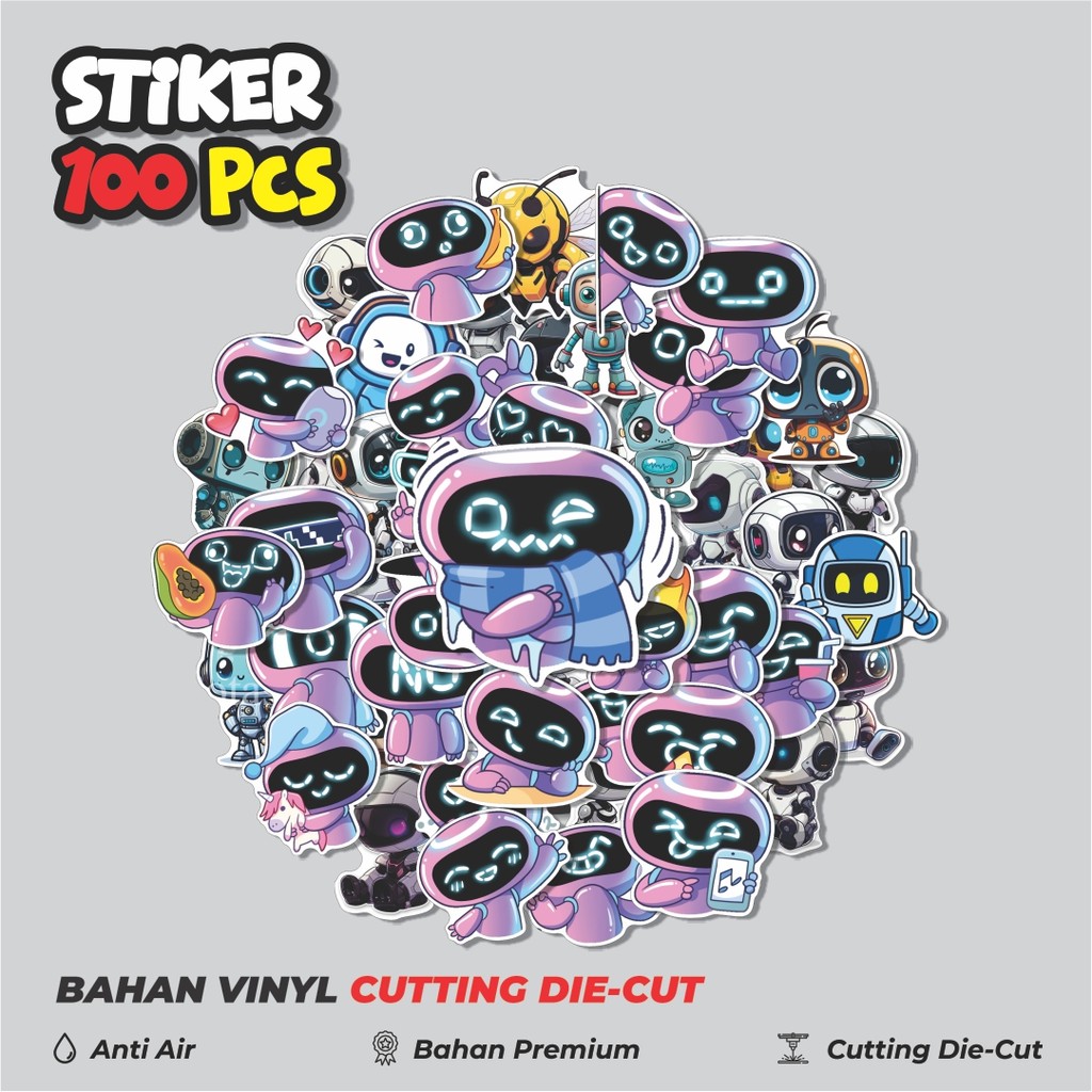 

Terbaru! 50 pcs Stiker Robbie The Robot Dekorasi Lucu Kreatif untuk Notebook, Skateboard, HP