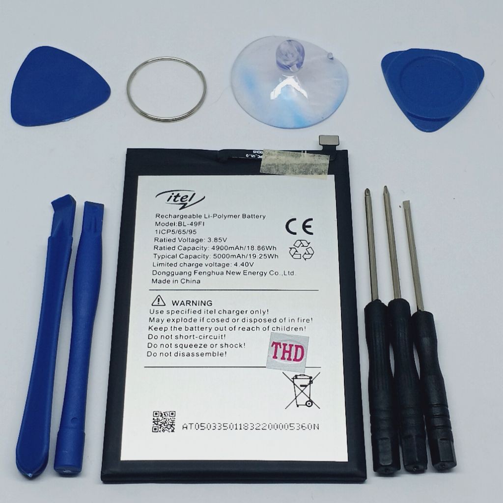 Satu Paket | Baterai Batre ITEL 1 PLUS L60501 VISION 3 BL-49FI ORIGINAL BL49FI - Batteray Batteray B