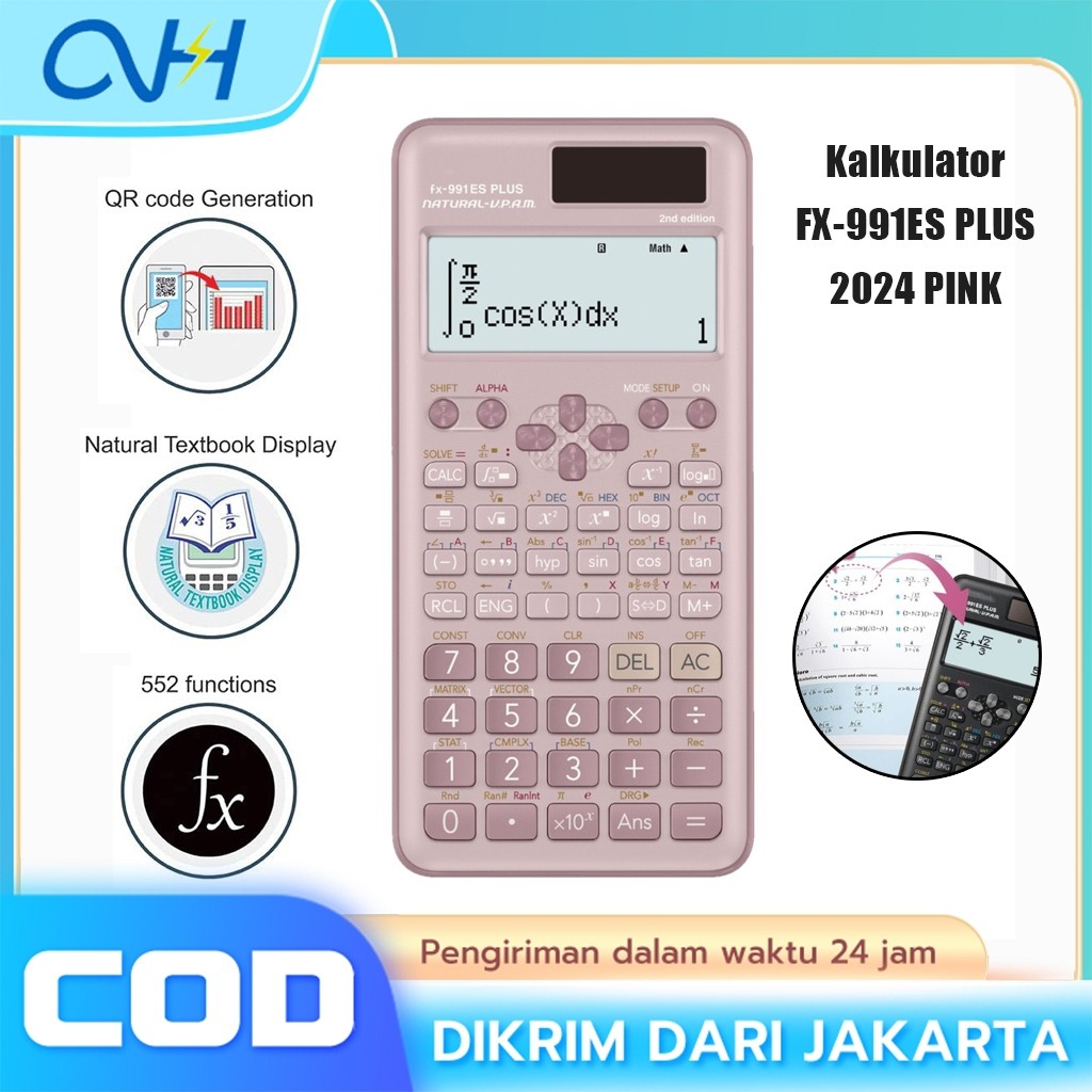 

Kalkulator Scientific Casio ilmiah FX-991ES-Plus Calculator Scientific Casio Kalkulator Casio Scientific 417 Fungsi/Dua Sumber Tenaga Baterai Dan Tenaga Matahari/40 Konstanta Rumus
