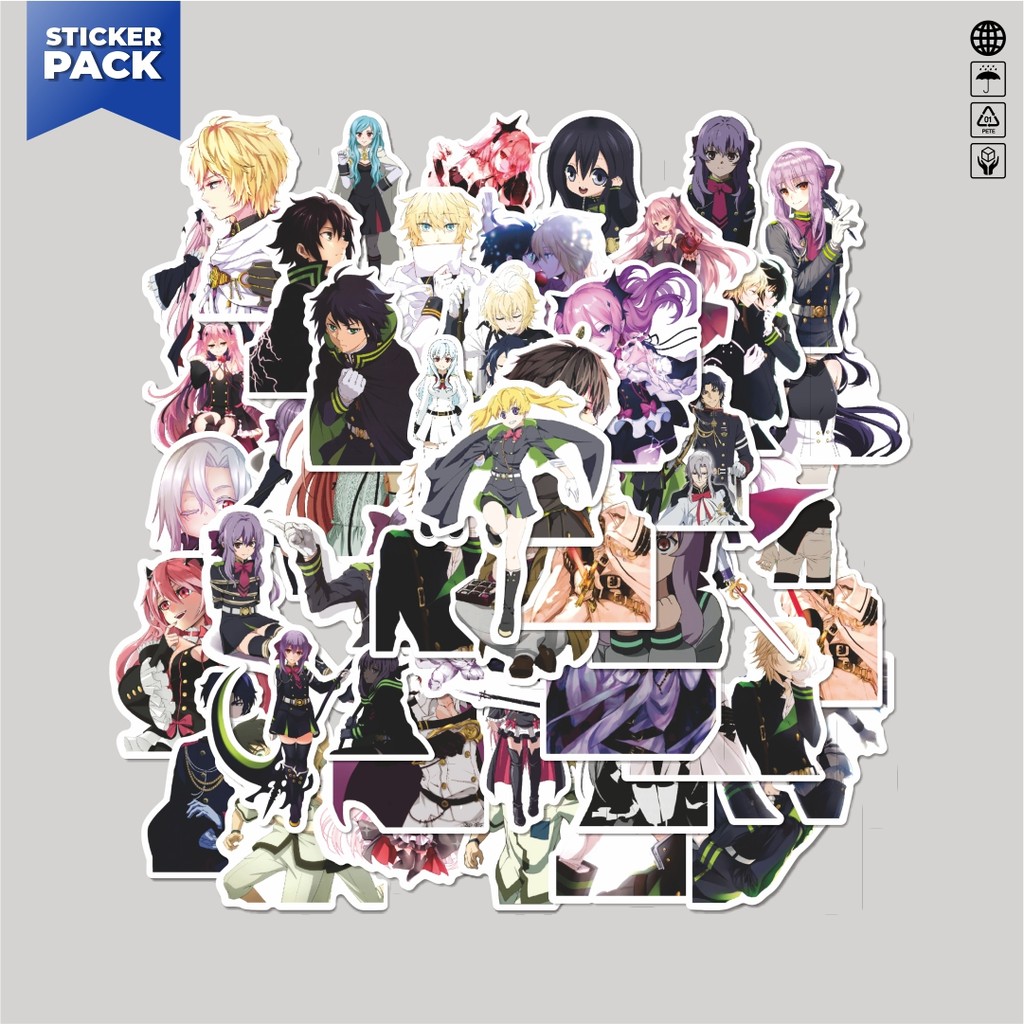 

[100PCS]Stiker Pack Stiker Anime Seraph of the End Char Mix 2 Aesthetic Vinyl Anti Air Dekorasi Sticker Laptop Buku Journal Koper Helm Casing HP Gitar Helm Skateboard