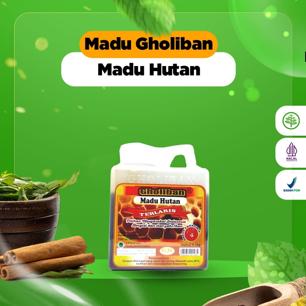 

Madu Gholiban - Madu Hutan Kalimantan KLM Emboss 500gr
