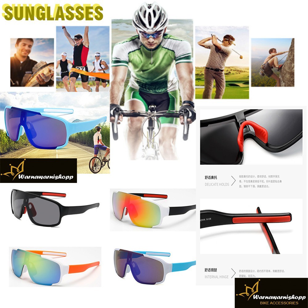 Kacamata Sepeda Kacamata Olahraga Outdoor Sepeda Mtb Kacamata Gowes Pria Wanita UV400