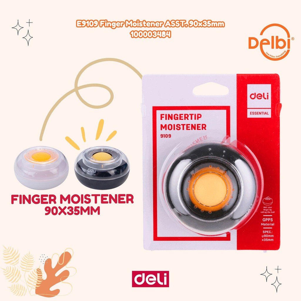 

DELI - SPON HITUNG UANG / FINGERTIP ROLLER E9109 E9109 Finger Moistener ASST. 90x35mm