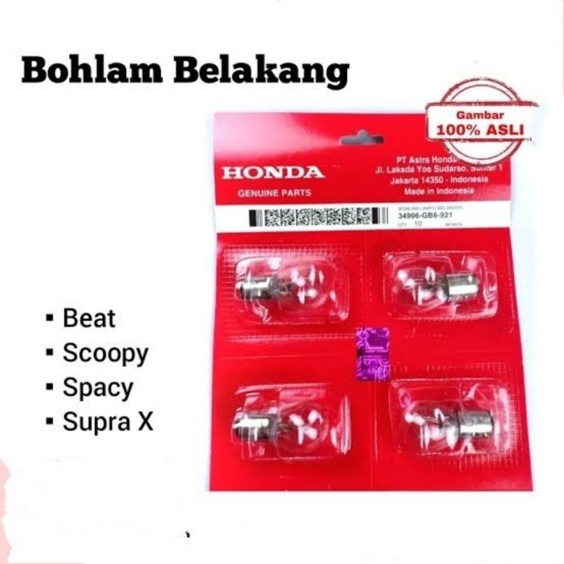 Lampu Bohlam Dop Belakang Honda Beat Revo Scoopy Spacy Supra Kharisma GB6