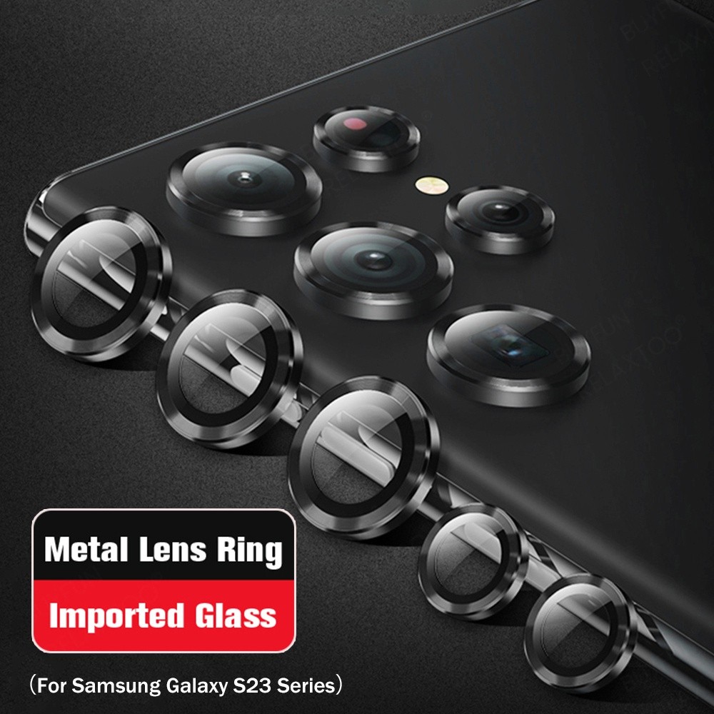 Pelindung Layar Tempered Glass Ring Lensa Kamera Kompatibel Untuk Samsung Galaxy S22 Samsung S22 Plu