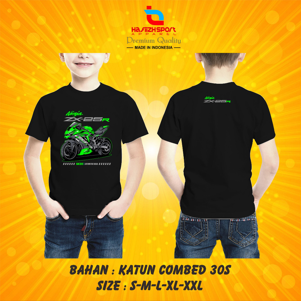 Kaos Baju Anak Motor KAWASAKI NINJA ZX25R bisa COD (BAYAR DITEMPAT)