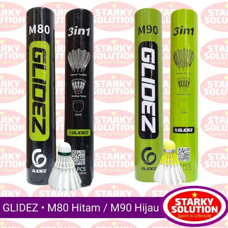 AG64 Shuttlecock 3 in 1 GLIDEZ M90 M80 3in1 Kok Kock Badminton Original
