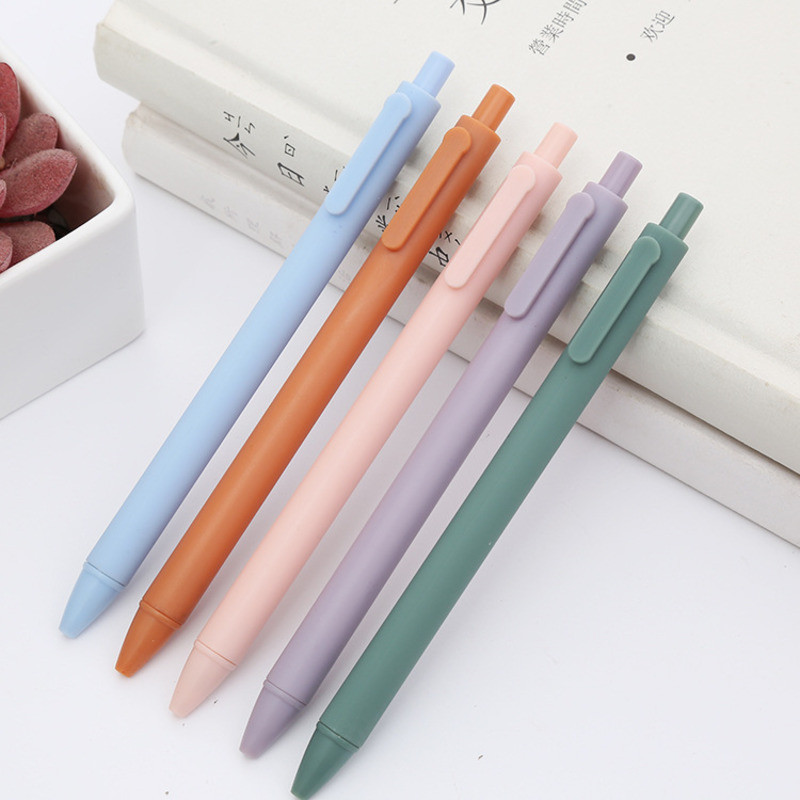 

1 Piece Lytwtw's Cute Gel Pen Creative Macaron Morandi Color Press Office Gift School Supplies Stationery Kawaii Funny Pens