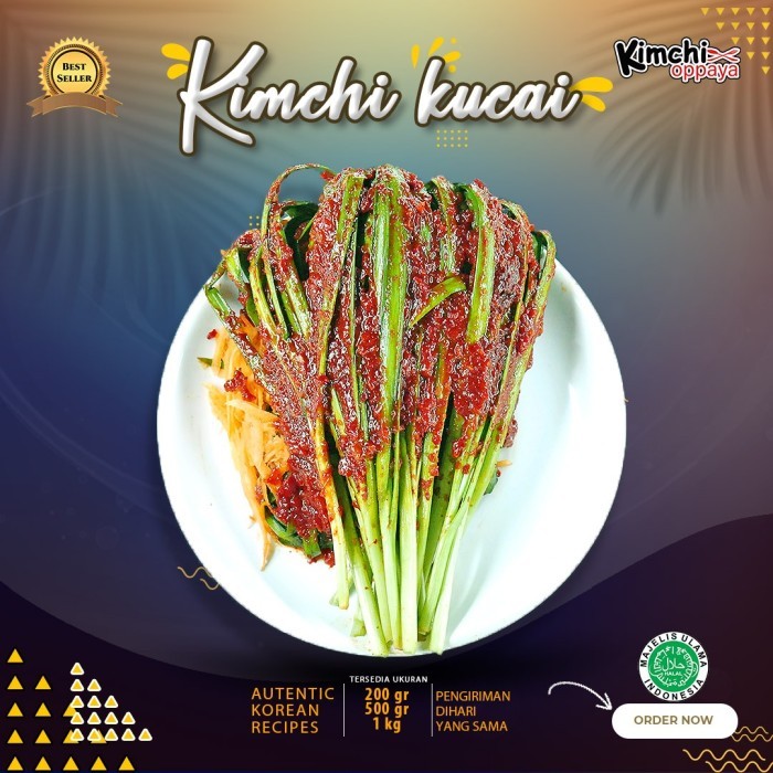 

✨TERLARIS -kimchi kucai 200 g dibuat oleh chef korea enak..