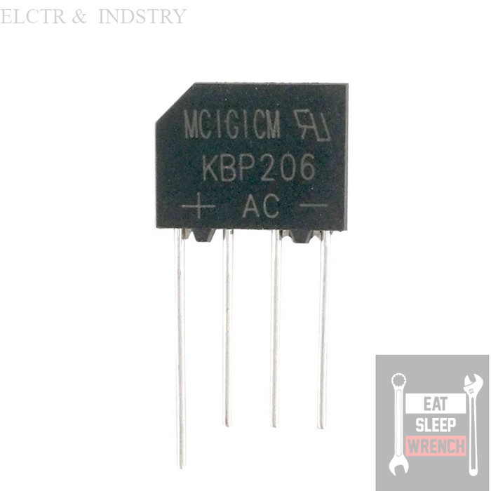 KBP206G KBP206 2A 600V Dioda Bridge Transistor IC dan Mosfet