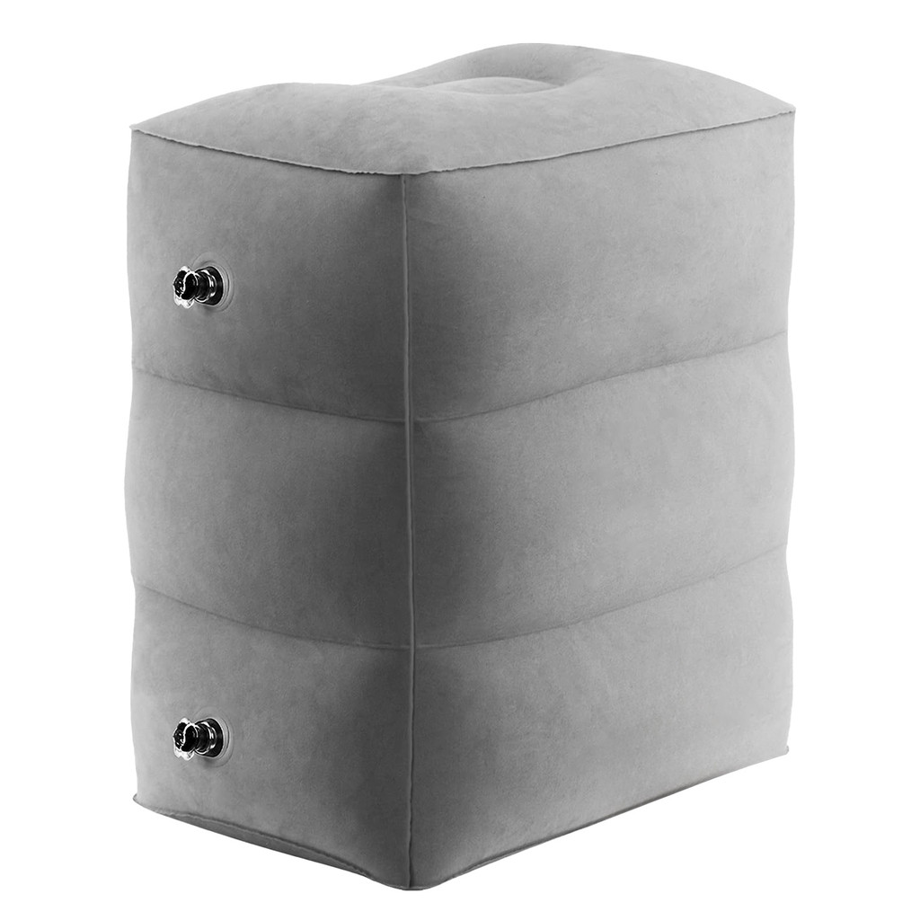 Airplane Foot Rest Travel Foot Rest Pillow Inflatable Travel Foot Rest for Airplanes Adjustable Heig