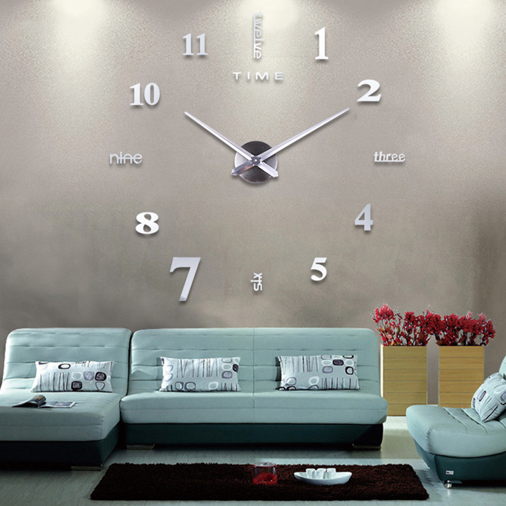 

Function Acrylic Minimalist Wall Clock Modern Diy Wall Clock 3d Decorative Mirror Surface Sticker Home Office Decor Wall Clock