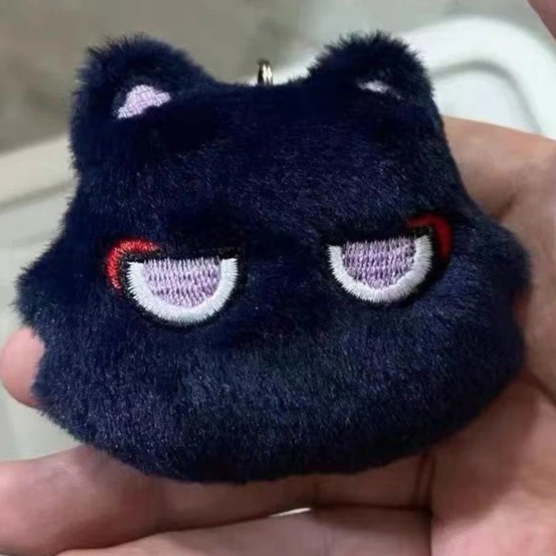 

Cute Genshin Impact Wanderer Balladeer Kabukimono Scaramouche Hat Guy Cosplay Keychain Cat Pendant Plush Doll Keyring Ker Chains