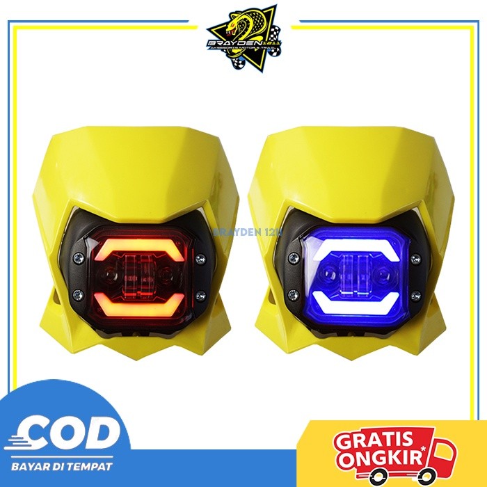BATOK LAMPU KLX + LAMPU / lampu depan klx / kedok lampu klx laser