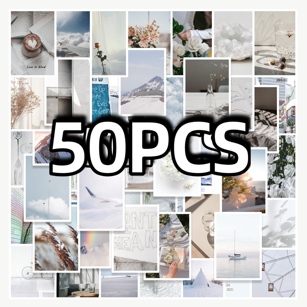 

50pcs DIY Snowy Landscape Sticker Set For Skateboards, Bikes, And Phones