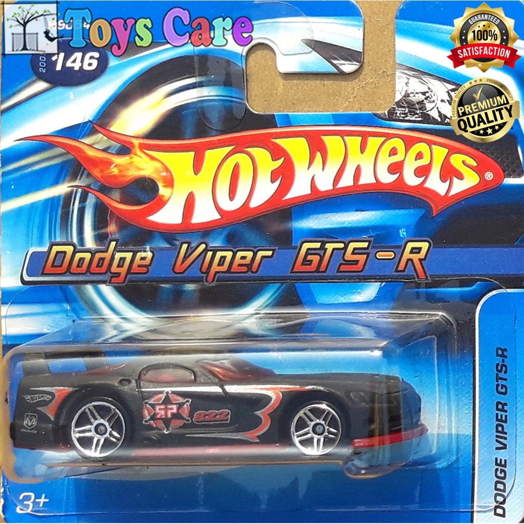 HOTWHEELS DODGE VIPER GTS-R 2005 HITAM - SHORT CARD BLUE CARD
