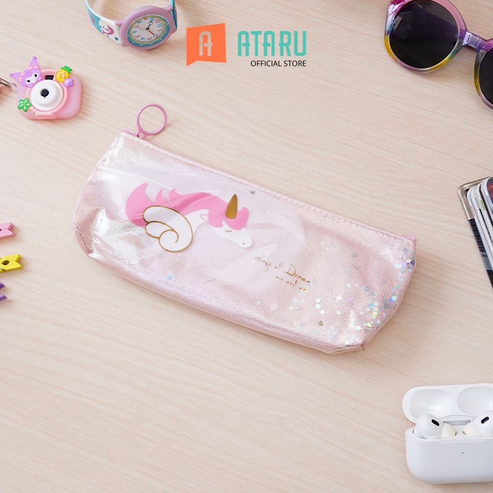 

Ataru Tempat Pensil Metalik Unicorn Random Pouch Pensil Pulpen Pencil Case Tempat Alat Tulis Peralatan Tulis Kids School Stationery