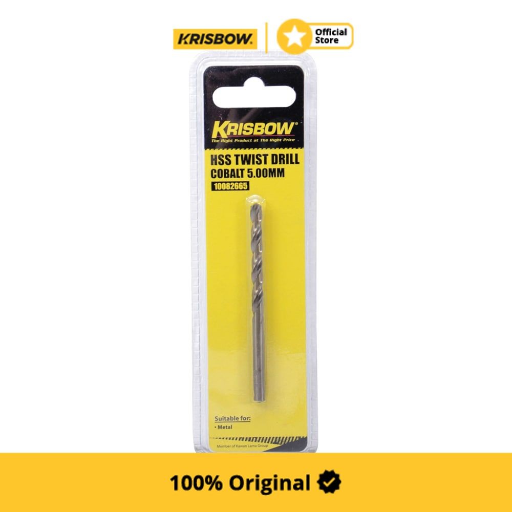 Krisbow Mata Bor Metal 5 mm Drill Bit Mata Drill Ujung Bor Bit Bor