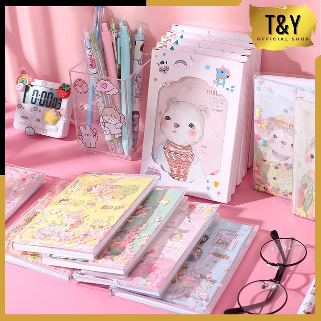 

T&Y Note book Glitter Motif Kartun Lucu Buku Tulis Anak Glitter Karakter Buku Diary Kreatif Untuk Anak Anak