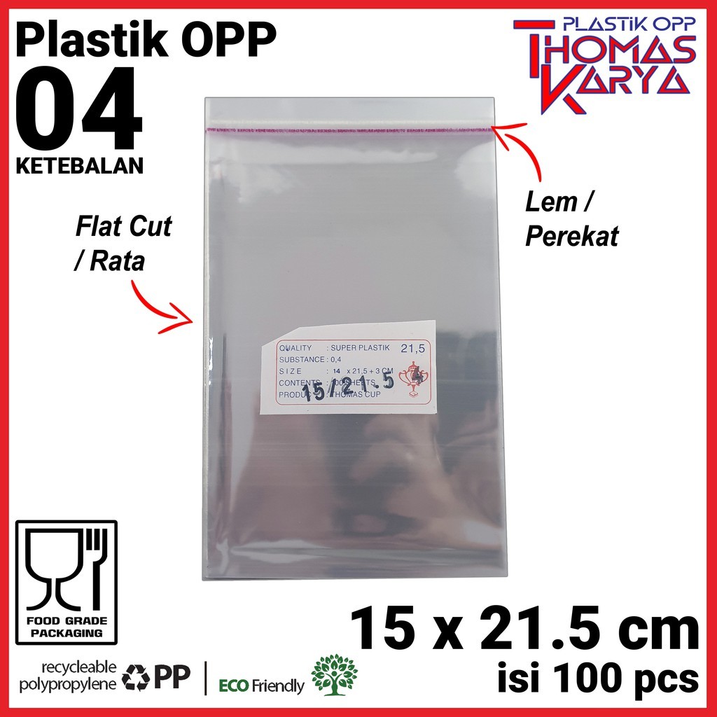 Plastik Undangan 15 x 22 isi 100 Kantong OPP Bening Kemasan Kertas A5 Pernikahan Ulang Tahun Anak