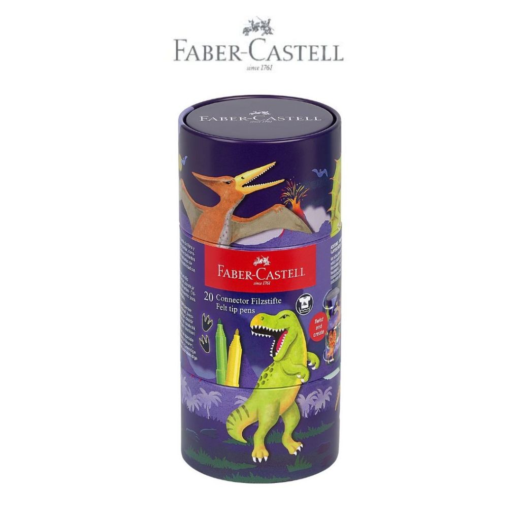 

Faber-Castell Connector pen Spidol Warna Dino set 20