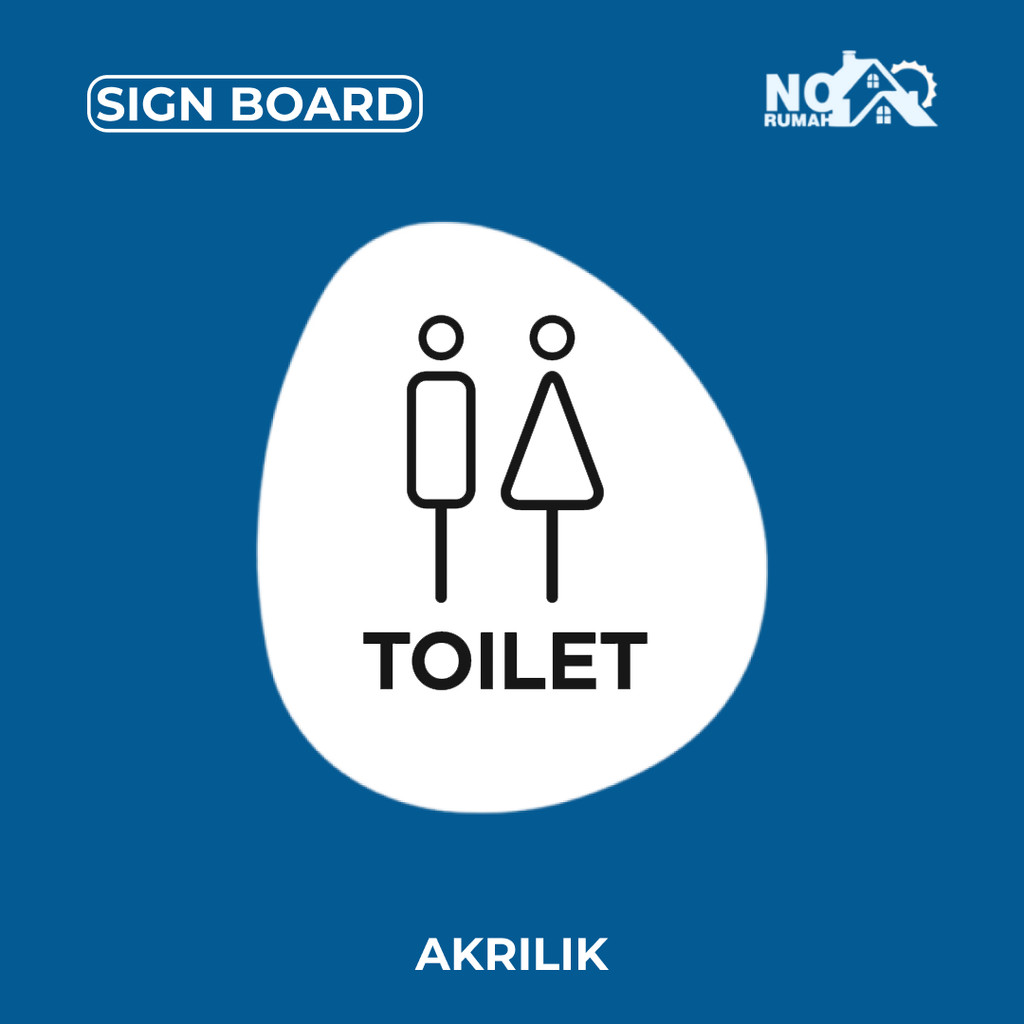

Toilet Signage Board Akrilik Tempel Dinding Papan Acrylic Restoran Dinding Petunjuk Cafe