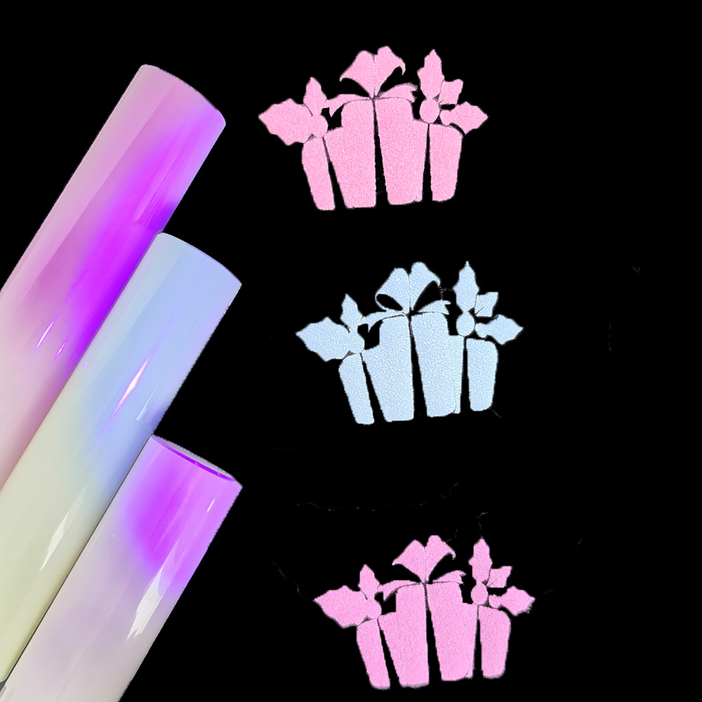

25X20CM Sunlight Activa 3D Puff Heat Transfer Vinyl Glow In Sun Press Machine Iron On DIY Custom Tshirt Easy To Cut Weed HTV