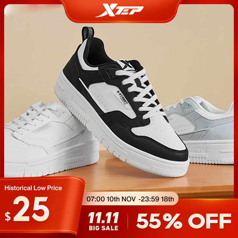 Xtep Men's Shoes Sneakers 2021 Spring New Casual Shoes Trend Fashion Sports Shoes Summer Skateboarng