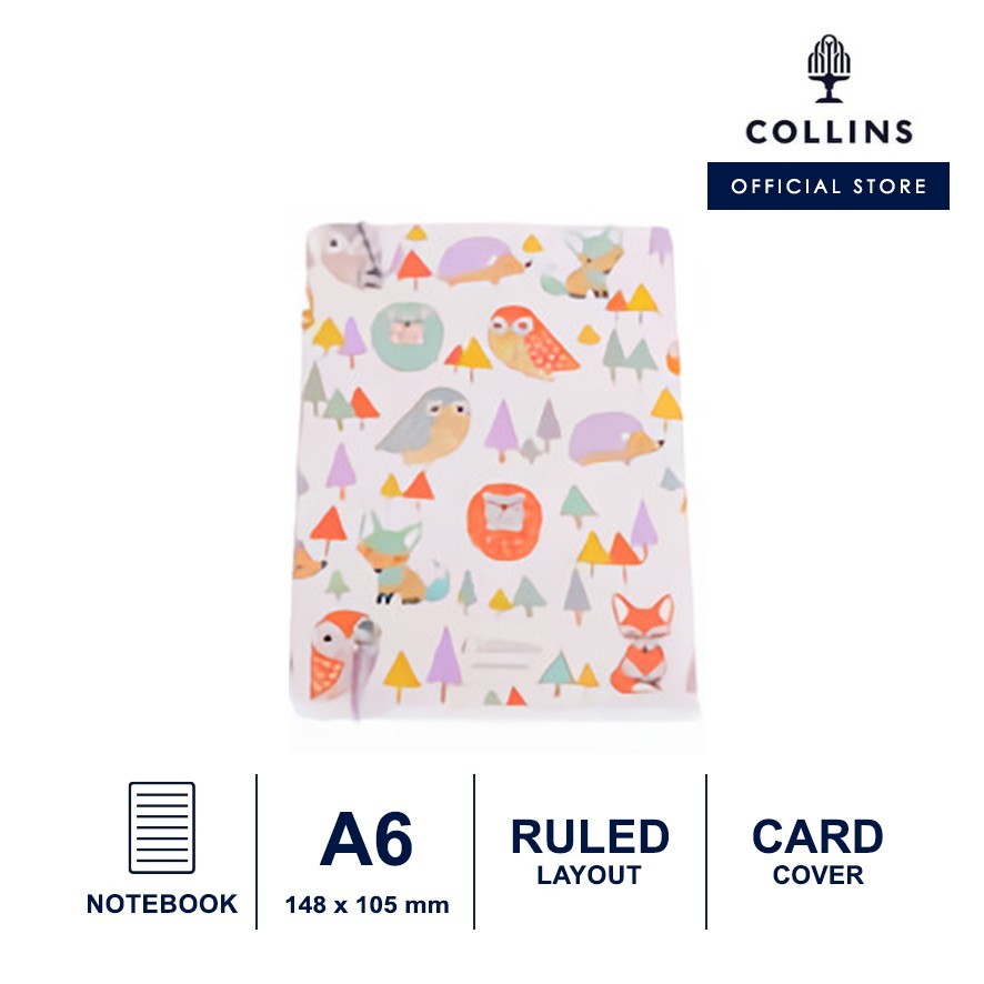 

Collins Notebook Woodland A6 Ruled Agenda Jurnal Planner Journal