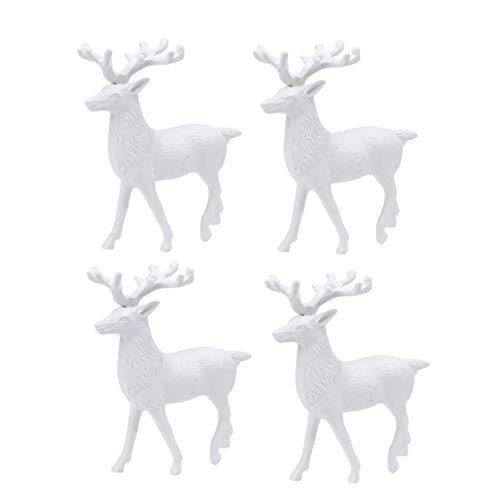 

Amosfun White Christmas Reindeer Sculpture Deer Figurine