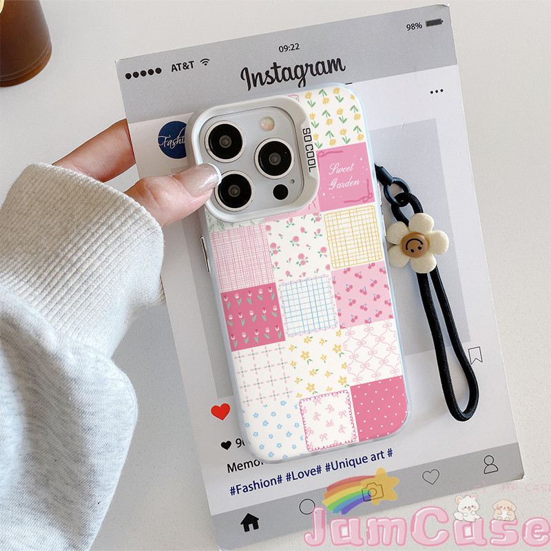 【Jam Case】case OPPO kotak-kotak berwarna-warni Casing ponsel cocok untuk OPPO A94 F17PRO Casing Anti