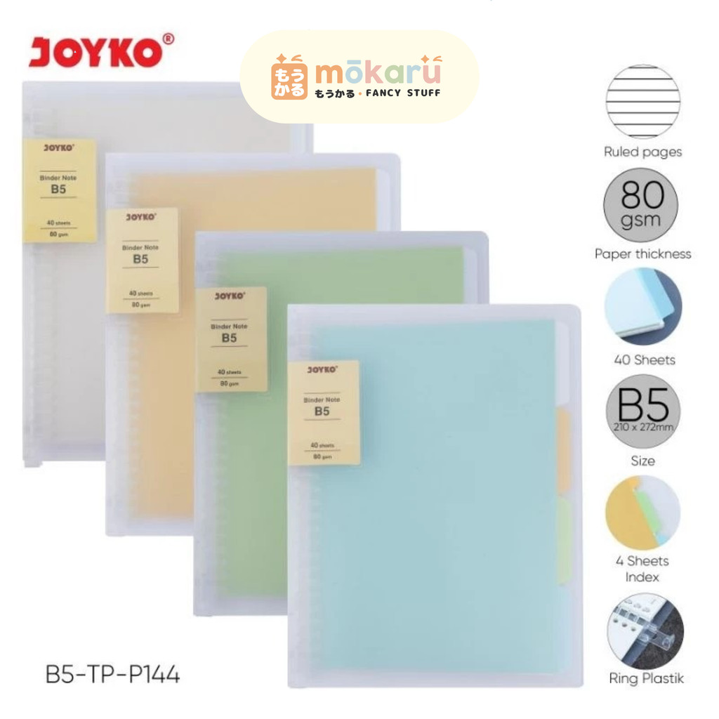 

Joyko Binder Note Trasparant B5-TP-P144 Buku Binder B5 Loose Leaf Lucu Murah