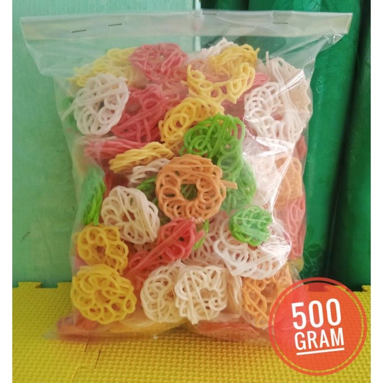 

Kerupuk Mawar Mentah Warna-Warni 500 Gram