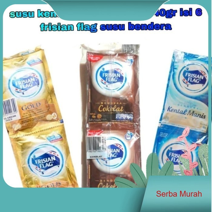 

SUSU KENTAL MANIS BENDERA FRISIAN FLAG PUTIH | COKLAT COKELAT SACHET 40 GR 1 RENCENG RENTENG ISI 6 BUNGKUS - Susu Putih .