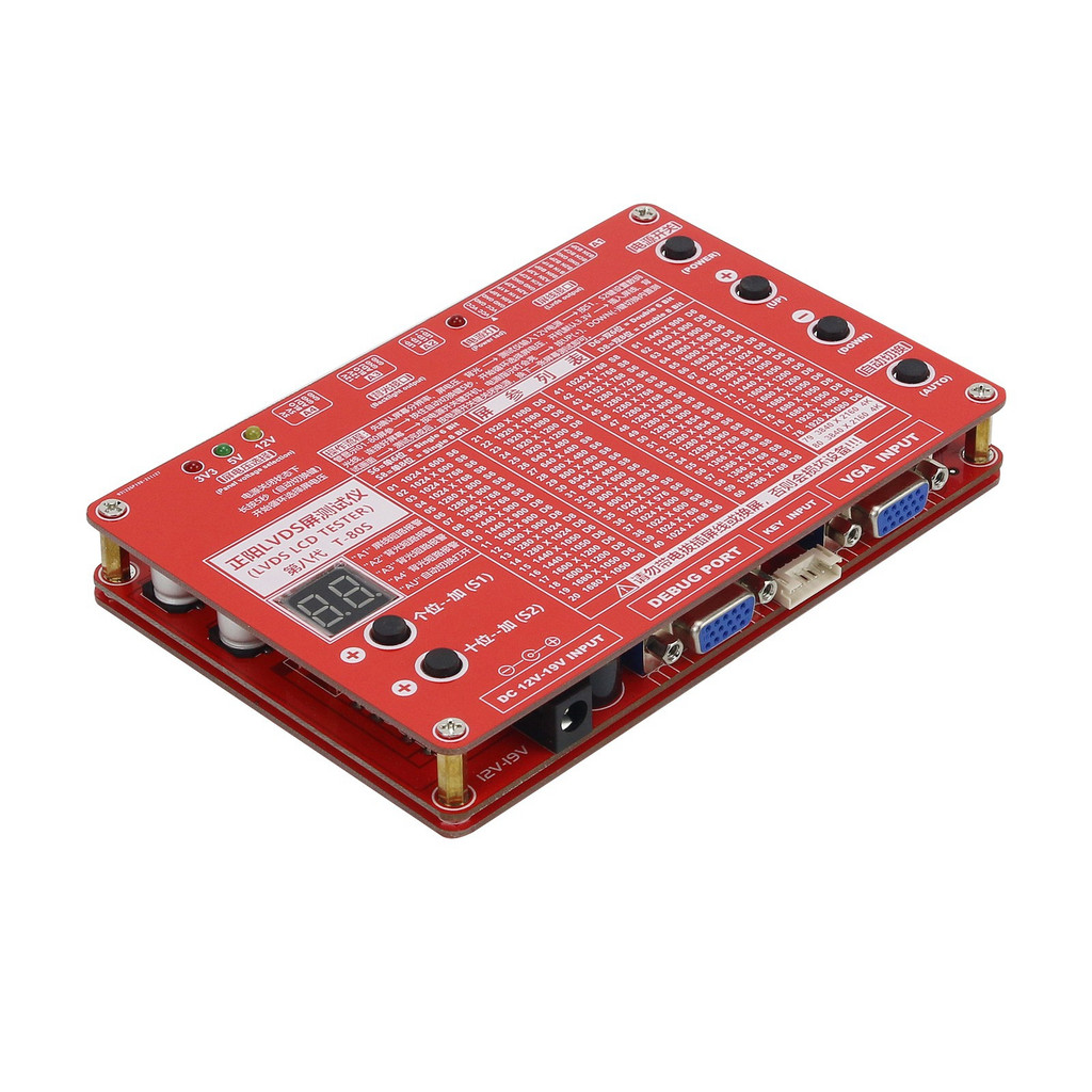Wishcolor 4K 2K LVDS LCD Tester LCD LED Panel Tester w/ 4K Adapter Board Max 2048x1536 For TV Laptop