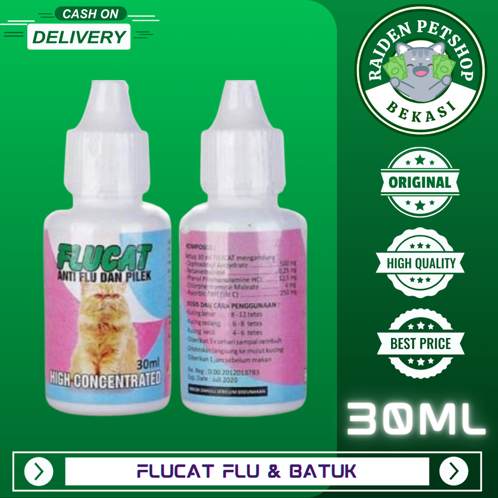 FLUCAT / FLU CAT obat flu pilek batuk pada kucing
