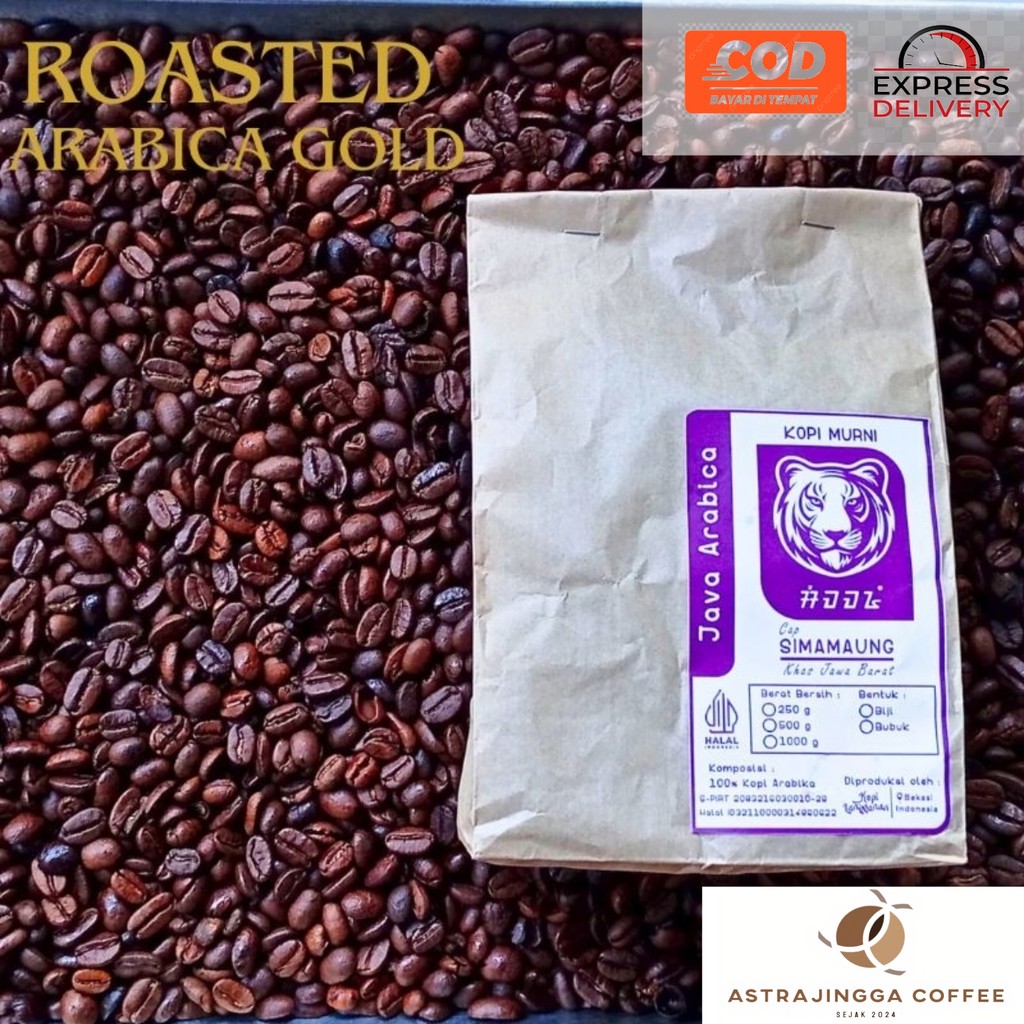 

250g Roast Bean Kopi Arabika Arabica Gold Spesial Cap Simamaung | Astrajingga Coffee
