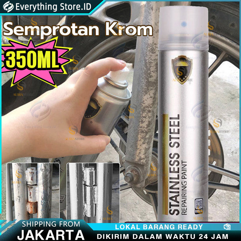 Tsy 3Pcs Cat Anti karat Cat Semprot Chrome Sapporo Chrome Spray Paint Anti Karat Warna Stainless