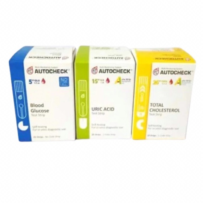 Strip Autocheck 3 in 1 Gula Darah Kolestrol Asam Urat - Gula Darah
