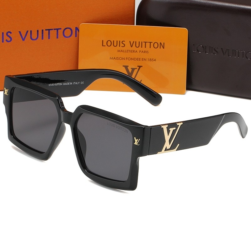 Lv L Home Reflective Lenses Glasses Large Frame Men And Women Drivers Sunglasses Gradient Internet-