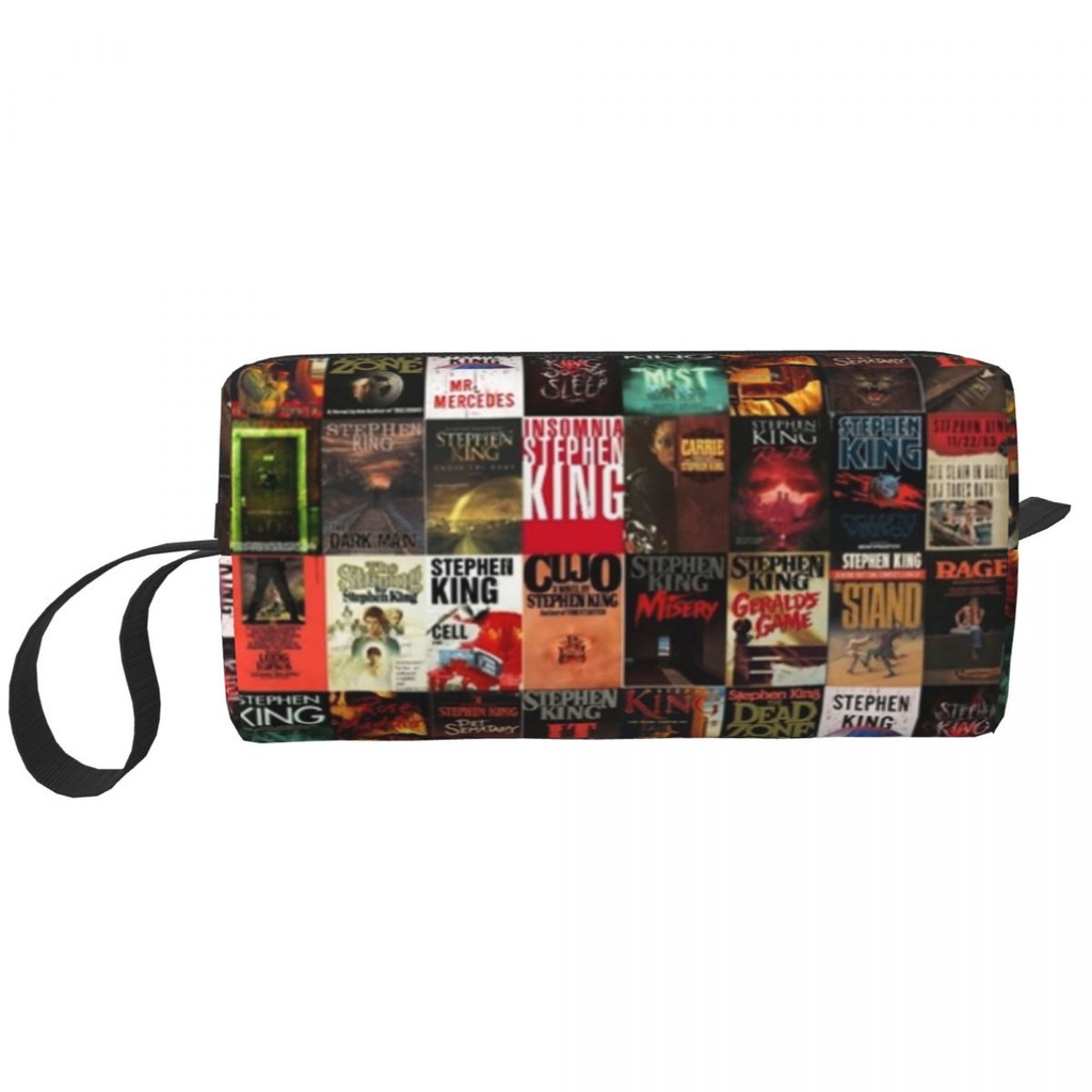 

Stephen King Book Cover Collage Pencil Cases Large Storage Pen Bags Pen Box Pencil Pouch For Boys Girls Stationery Makeup Bag