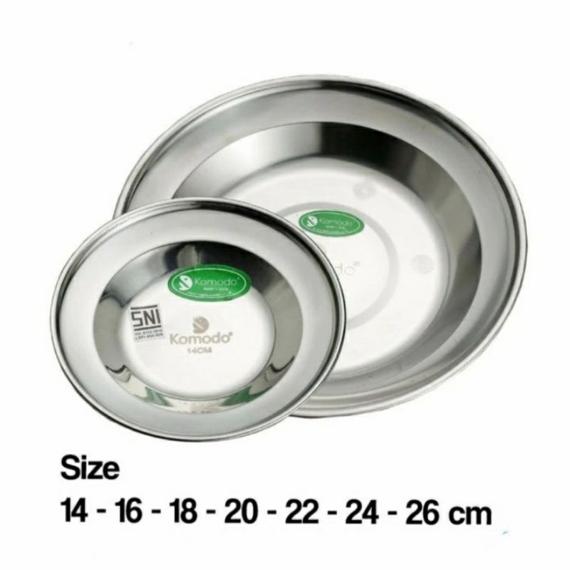 Piring Super Stainless Tebal Merek Komodo