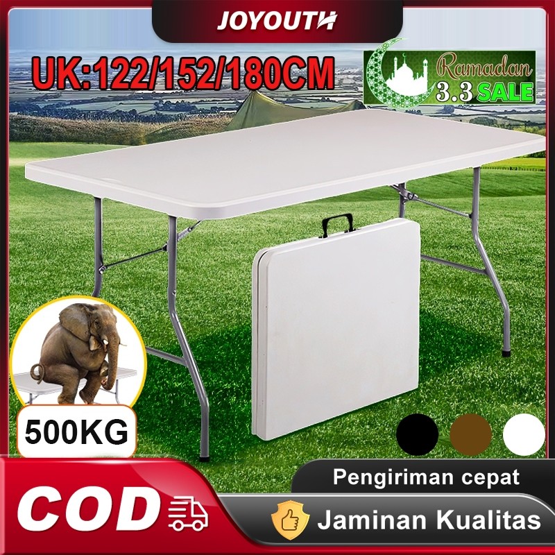 JOY Meja Lipat/Meja Lipat plastik/Meja Lipat Outdoor/Meja Serbaguna/besar Makan Meja